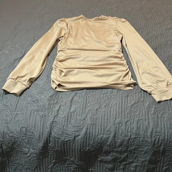 Very Sexy ruched nude colored top. Size L - Picture 4 of 5